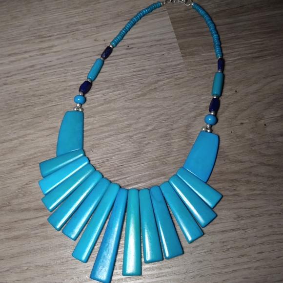 Hand Crafted Jewelry - 🪶 Vintage tribal turquoise necklace